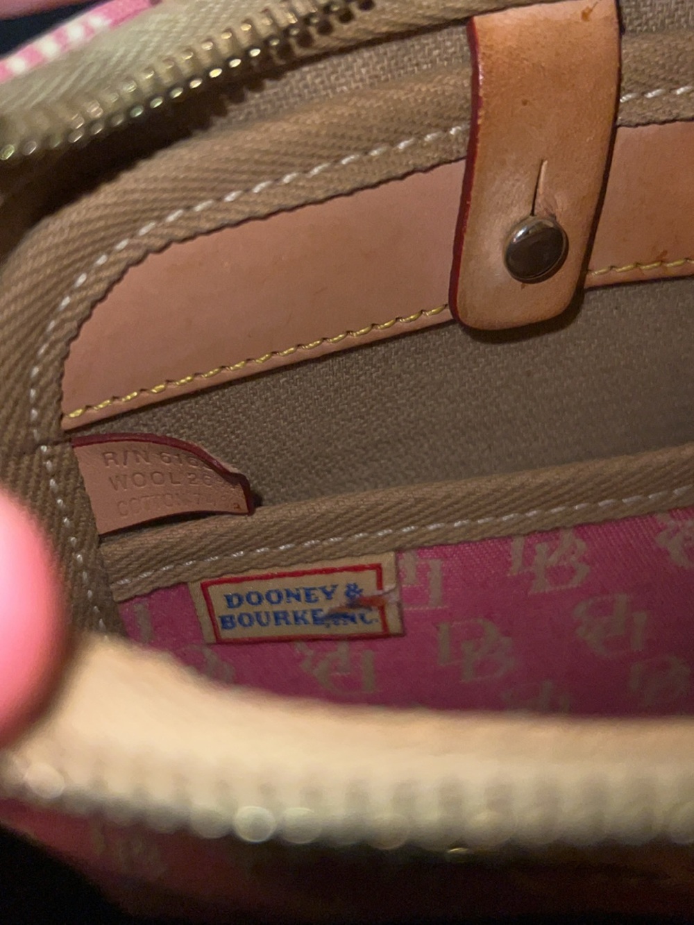 Dooney & Bourke Pink Logo Tote - Picture 3 of 5